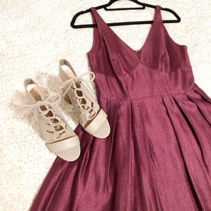 Maroon Metallic Party Dress - SIZE 4